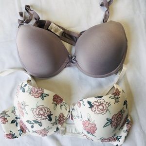 Kathy Ireland Intimate Bra 34C Lot of 2